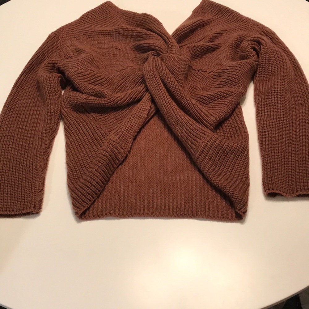 Knotted back sweater